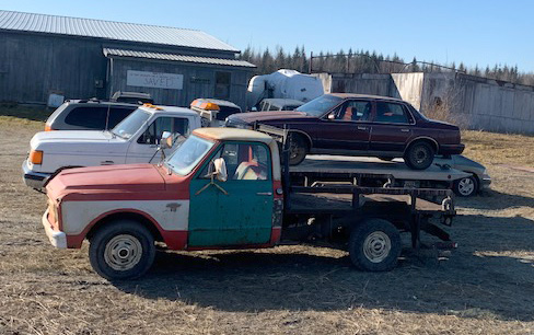 A recent picture of the 1967 Chevy pickup converted to a flatbed.